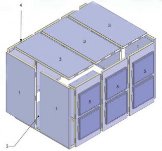 Mortuary chamber of modular panel design